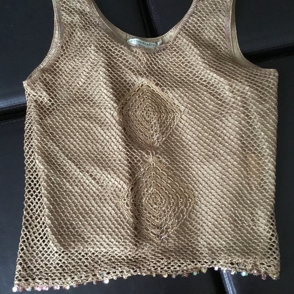 An elegant Bianca Nygard retro special occasion top. Petite m -10/12 - Picture 1 of 5